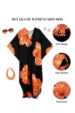 Moo Moos Kaftan Dresses with Pockets