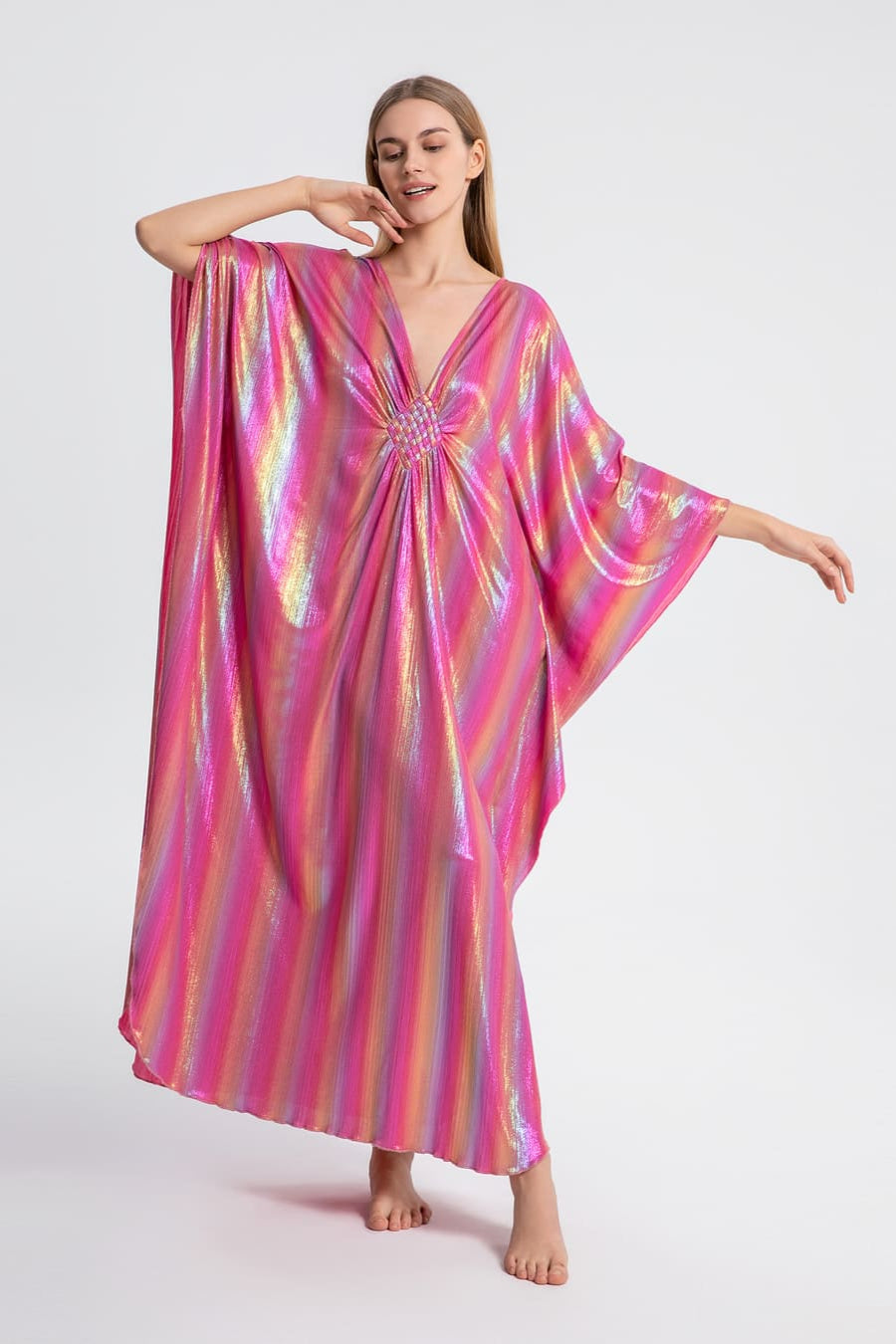 BSUBSEACH Turkse schouderloze kaftan, jurk, badpak