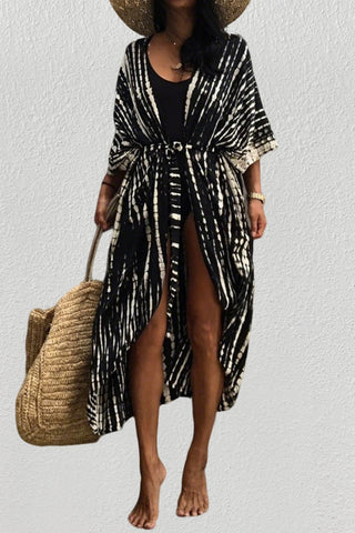 black cardigan kimono diy swimsuit coverup