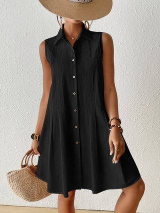 Lightweight black cotton cover-up for swimwear.