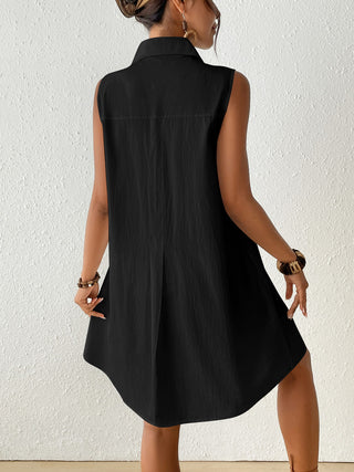 Black flowy beach cover-up dress.