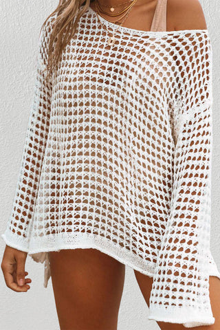 crochet tank top white woven cover up
