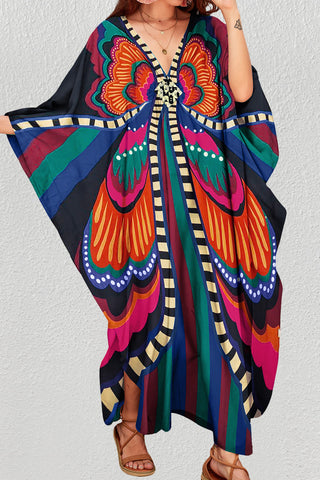 Plus Size Caftan Beach Cover Ups Casual Dress - Bsubseach