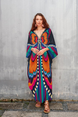 Plus Size Caftan Beach Cover Ups Casual Dress - Bsubseach