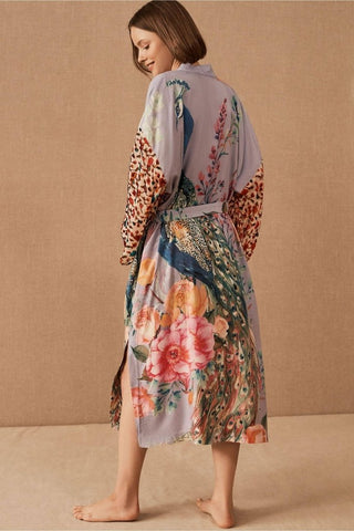 Plus Size Long Bathing Suit Kimono Cover Up - Bsubseach