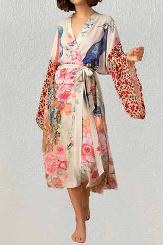 Plus Size Long Bathing Suit Kimono Cover Up - Bsubseach