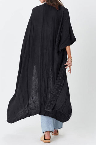 black long kimono cardigan swim cover ups plus size