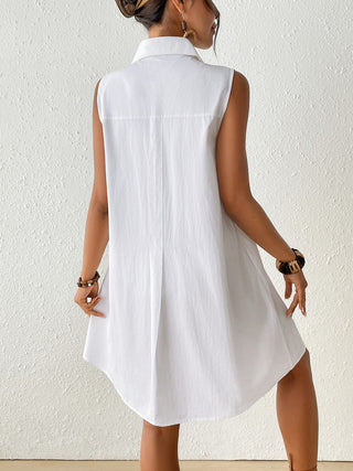 Breezy white flowy cover up dress.