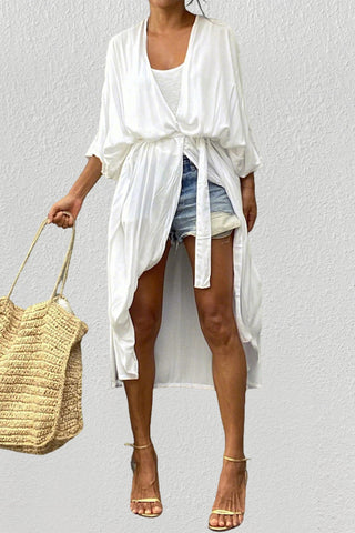 white kimono cardigan outfit cute summer cover ups