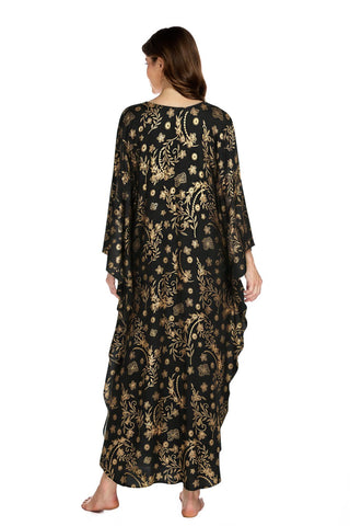 Bsubseach Women’s Plus Size Kaftan Dress Batwing Sleeve Maxi Caftan Beach Cover Up