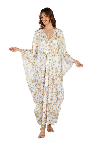 Bsubseach Women’s Plus Size Kaftan Dress Batwing Sleeve Maxi Caftan Beach Cover Up