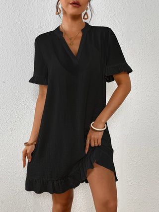 Ruffle Short Sleeve Beach Bikini Dress