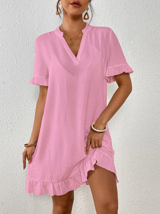 Ruffle Short Sleeve Beach Bikini Dress