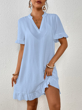 Ruffle Short Sleeve Beach Bikini Dress