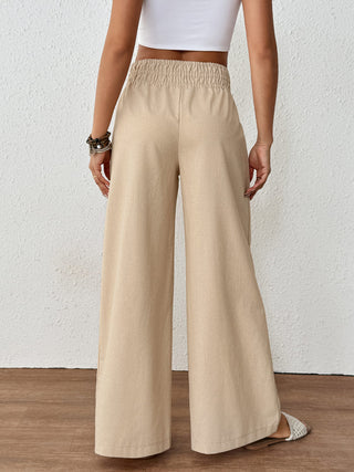 Bsubseach Linen Palazzo Pants for Women with Pockets
