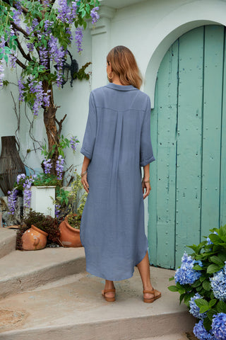 V-Neck Kaftan with Pockets
