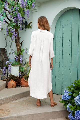 V-Neck Kaftan with Pockets