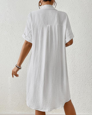 Short Sleeve Beach Dress with Pockets