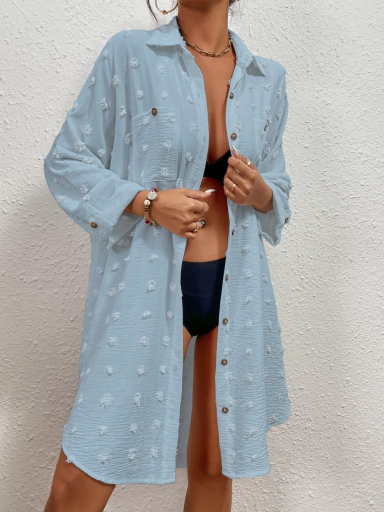 Button Down Cover Up Shirt Dress│Bsubseach®