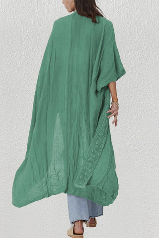 green  beach cover up kimono cardigan