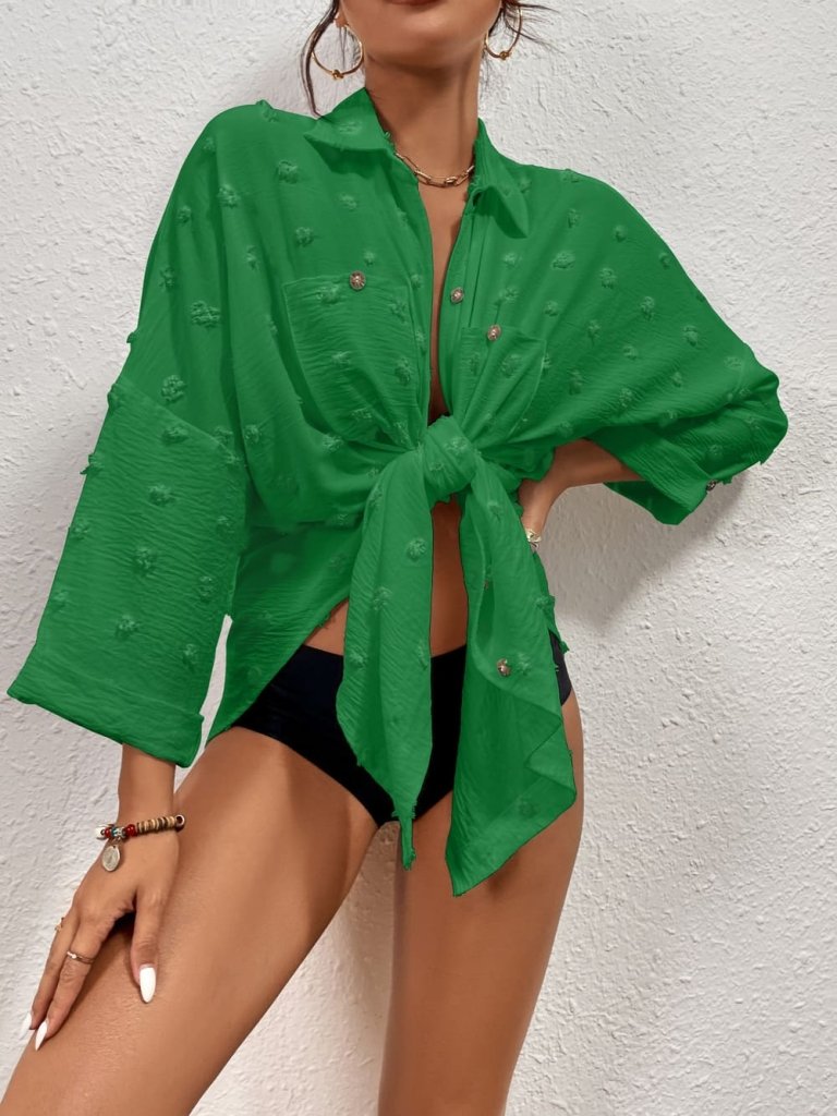 Button Down Cover Up Shirt Dress│Bsubseach®