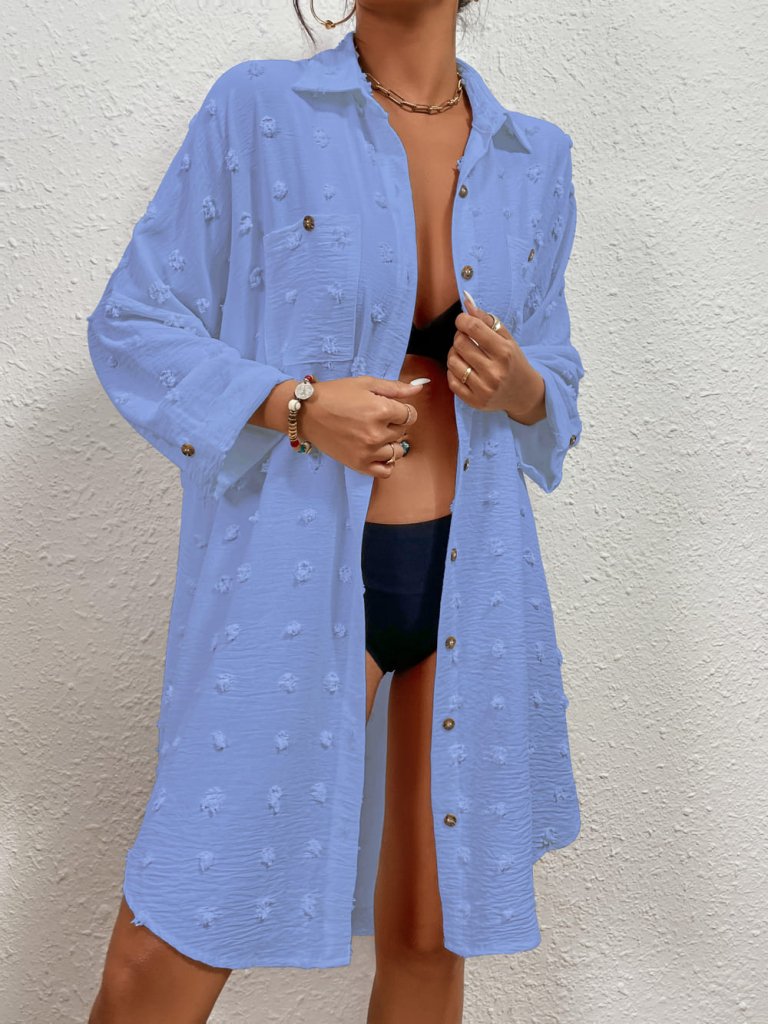 Button Down Cover Up Shirt Dress│Bsubseach®