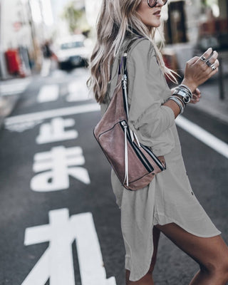 button down crop shirt top long sleeve cover up