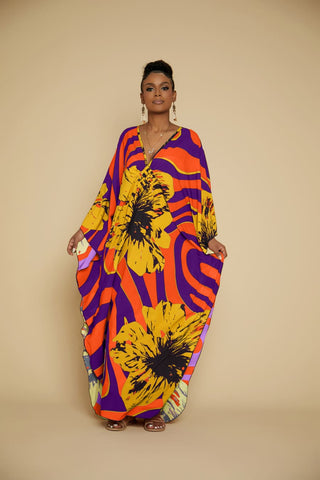 flower women's kaftan dresses beach coverups for women