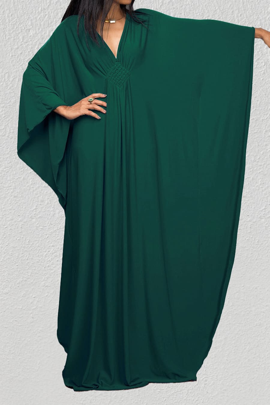 ruched kaftan dress Batwing Ruched Kaftan Dress TheChichero