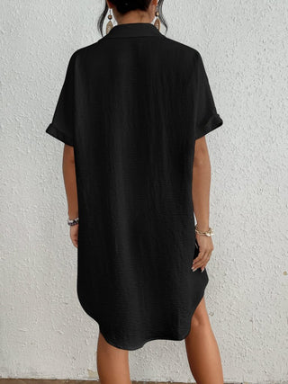 Women's Button Down White Shirt Beach Cover Up - Bsubseach