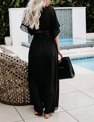 black kimono cardigan bathing suit cover up dresses